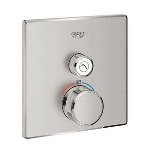 Opbouwdeel GROHE Grohtherm Smartcontrol Douche T, Vierkant Supersteel