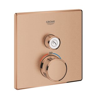 Opbouwdeel GROHE Grohtherm Smartcontrol Douche T, Vierkant Warm Sunset Geborsteld