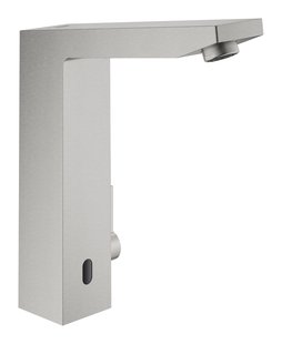 Wastafelkraan GROHE Eurocube E Menging (Batterij) Supersteel