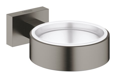 Houder GROHE Essentials Cube Hard Graphite Geborsteld