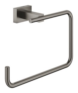 Handdoekring GROHE Essentials Cube Hard Graphite Geborsteld