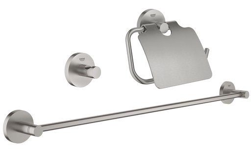 Accessoire Set GROHE Essentials 3-In-1 Supersteel