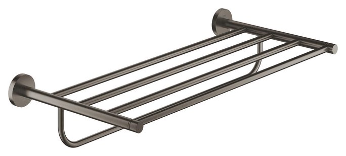 Handdoekrek GROHE Essentials Hard Graphite Geborsteld