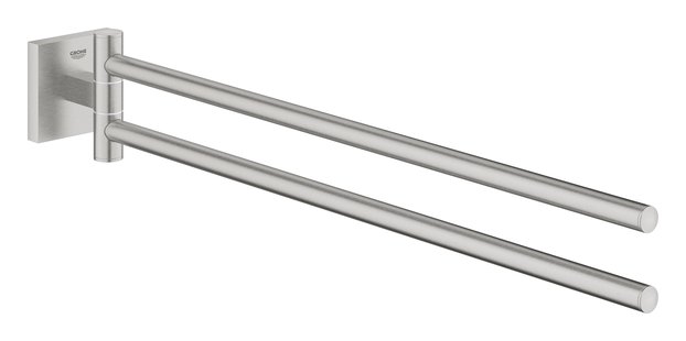 Handdoekhouder GROHE Start Cube 2-Lids, Supersteel