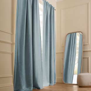 Verduisteringsgordijn van gewassen linnen, verborgen lipjes, Private