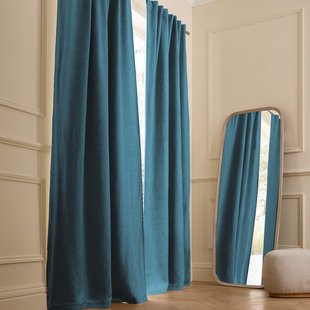 Verduisteringsgordijn van gewassen linnen, verborgen lipjes, Private