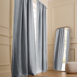 Verduisteringsgordijn van gewassen linnen, verborgen lipjes, Private