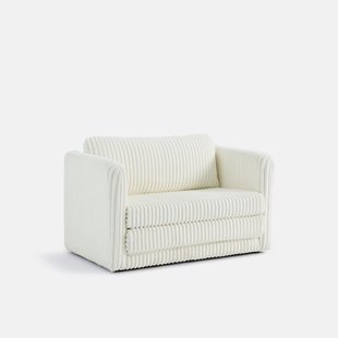 Grofgeribd fluwelen XL slaapbank, Hazel