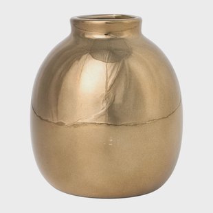 Vaas metallic - bronskleurig - ø11.5x13.5 cm