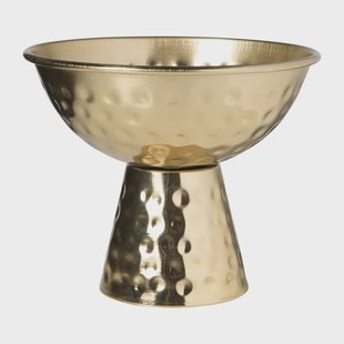 Schaal op voet - goudkleurig - 16.5x14x8.5 cm