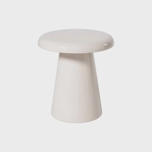 Bijzettafel metaal klein - beige - ø30x33 cm