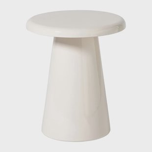 Bijzettafel metaal groot - beige - ø34.5x40.5 cm