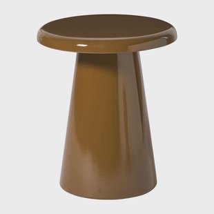 Bijzettafel metaal groot - bruin - ø34.5x40.5 cm