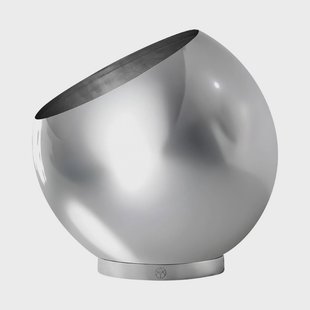 AYTM bloempot Globe, Ø 43 cm, zilver, roestvrij staal
