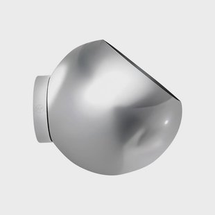 AYTM Wandbloempot Globe, Ø 17 cm, zilver, roestvrij staal