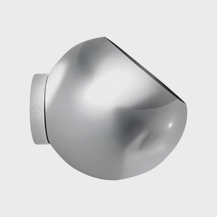 AYTM Wandbloempot Globe, Ø 21 cm, zilver, roestvrij staal