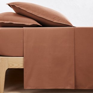 Effen plat laken in perkalkatoen Scenario