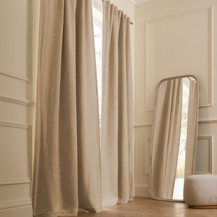 Verduisteringsgordijn van gewassen linnen, verborgen lipjes, Private