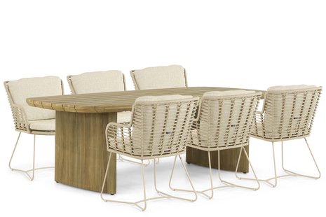 4 Seasons Outdoor Fabrice/Falcon 240 cm dining tuinset 7-delig