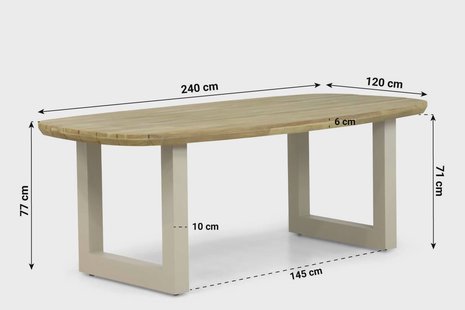 Lifestyle Falcon/Talai dining tuintafel 240 x 120 cm