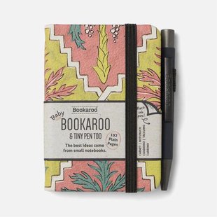 Bookaroo A7 Notebook & Pen - Pastels Charcoal - Palm