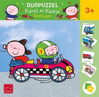 Duopuzzel Karel en Kaatje. Voertuigen