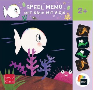 Speel memo met Klein wit visje