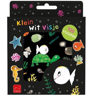 Klein wit visje stickerset