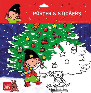 Kleurposter Heksje Mimi viert Kerstmis