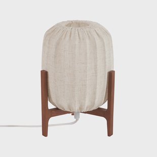 Watt & Veke Prisma tafellamp Dark ash-Natural, Mini Ø16x24,3 cm