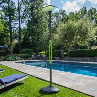 Lutec Poppy - staanlamp op zonne-energie met bluetooth luidspreker - 8W LED incl. - IP44 - grijs en groen