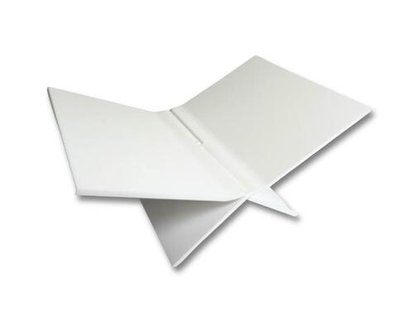 Boekenstandaard perspex middel design mat wit