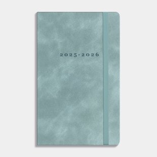 Agenda Pocket Deluxe D1 25/26 Suedelook Grijsgroen