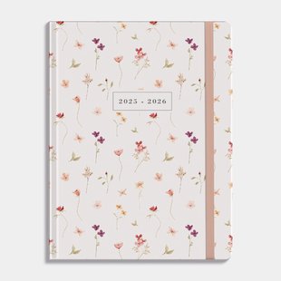 Agenda 18 maanden D1 25/26 Aquarel Bloemetjes