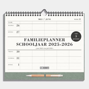 Fam. Planner Spiraal D3 25/26 Groen luxe
