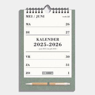 Spiraalkalender A5 D3 25/26 Basic Groen