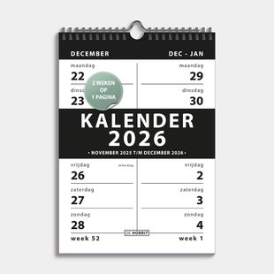 Spiraalkalender 2-weeks 2026 A4 Basic