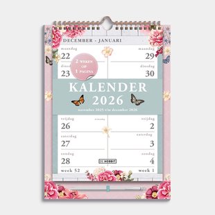 Spiraalkalender 2-weeks 2026 A4 Brocante