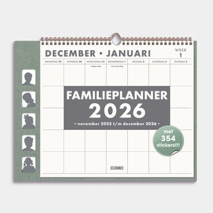 Familieplanner 2026 A3+ Groen