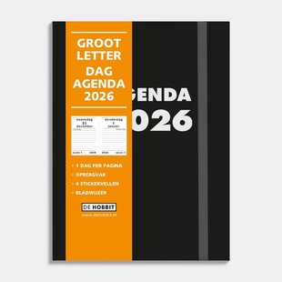 Grootletter Dagagenda 2026 A5 Zwart