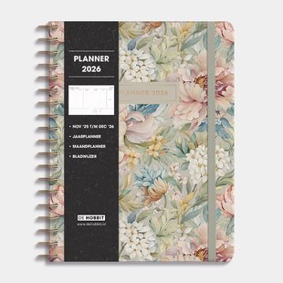 Weekplanner 2026 A4+ Vintage Pioenrozen