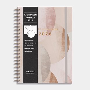Afsprakenagenda 2026 A4 Abstract Oud Roze