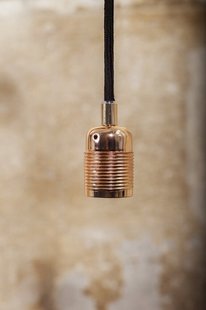 Frama Frama - Kabel met fitting - E27 - koper - zwart