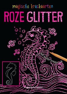 Magische kraskaarten: roze glitter