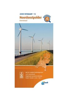 Fietskaart Noordoostpolder 1:66.666