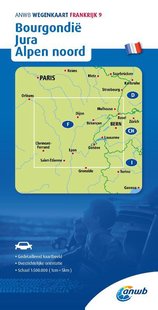 ANWB Wegenkaart Frankrijk 9. Bourgondie/Jura/Alpen-Noord
