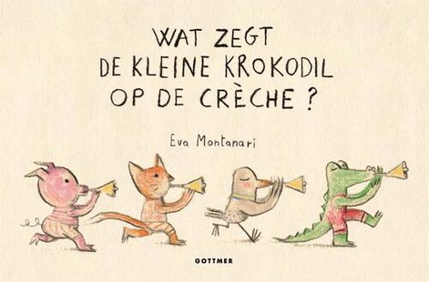 Wat zegt de kleine krokodil op de crèche?