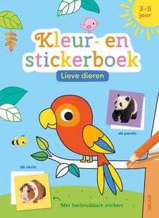kleur- en stickerboek Lieve dieren