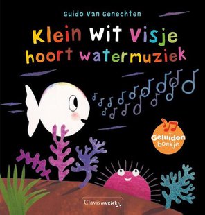 Klein wit visje hoort watermuziek