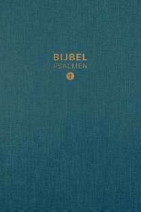 HSV Bijbel met Psalmen 10x15 linnen petrol